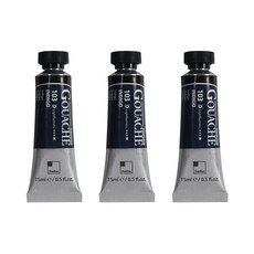 신한화구 전문가 과슈 물감 튜브 D 시리즈 103 인디고 3개입, 15ml, 1색
