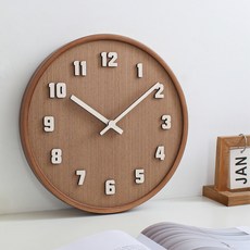 MJK Coco Brown 靜音掛鐘, 胡桃棕