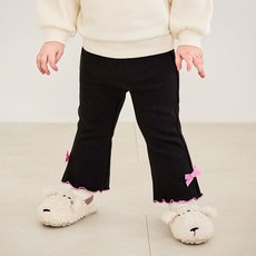 mollimelli Bly蝴蝶結靴型刷毛褲