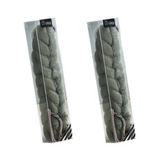 蓬鬆柔軟 易起泡 附掛繩 沐浴巾, 綠色, 2個, 1入