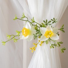 flowertree 水仙花窗簾夾 25cm, 1個, 混合色