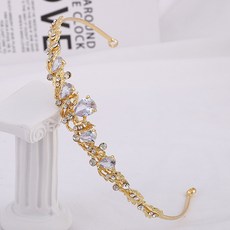 LUNA GLAM 自助婚禮輕盈水滴皇冠 H347, 1個, 金色