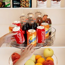 MONACO OLIVE 360度旋轉冰箱整理架, 1個, 透明