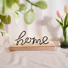 이플린 감성 레터링 무선 조명 우드 집꾸미기 소품 USB 타입, 홈