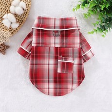 Yoreungae 寵物迷你口袋格紋衣, 1個, 01 紅色