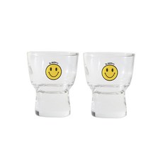 J Table 開心笑臉燒酒杯 2入組, 2個, 混合色