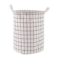 Mondespot圓形籃子現代簡約洗衣籃 YT_RB1446_MA, 白色的, 1個