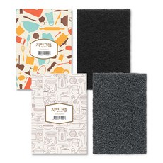 자연그램 탄냄비 요술 양면 수세미, 4개