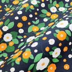 르우홈 패브릭 원단, 대폭 린넨코튼동백꽃 옐로우, 1개