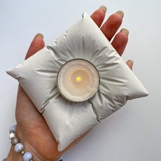 幽靈蠟燭裝飾品 坐墊蠟燭, 白色