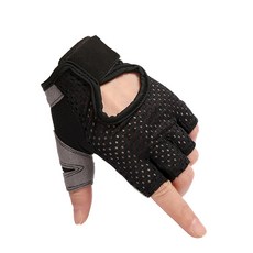 手腕保護瑜珈手套 2入組, 黑色的