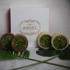 the Angel Escam 沐浴皂 白色 2入+棕色 2入, 100g, 1組