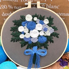 華麗的花束刺繡DIY 20cm, 1個, 6
