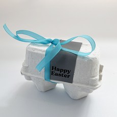 T'na Picnic 復活節2入雞蛋包裝組(鈷綠色緞帶-灰色貼紙)20入, 20套, 鈷綠色(緞帶), 灰色(貼紙)