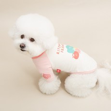 RITOGATO 寵物 Litho Friends 拼接袖 T恤, 1個, 粉紅色