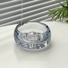 로프트마켓 투명 깔끔 심플한 실내용 재떨이, 블루, 1개