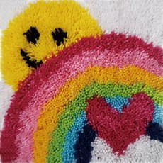 刺繡DIY包 30*30cm, E9 微笑彩虹, 1組