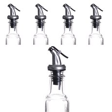 矽膠倒酒器 j型酒瓶蓋 銀黑色 5個