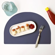 ade.l 纖薄拱形矽膠餐墊, 寬 386mm x 長 268mm x 厚度 1.8mm, 紫色, 1個