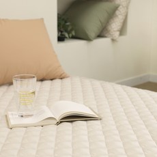 farfe 韓國製造Mono固定鬆緊帶防蟎薄墊, 淺褐色