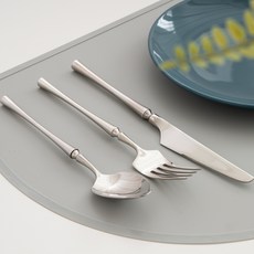奧斯陸生活 Luna 餐具3件組, 1套, 霧面銀, 餐匙, 餐叉, 餐刀