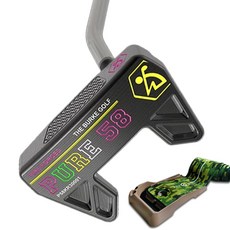 Burke PURE 58 高爾夫推桿 黑色 86.36cm + 推桿練習墊組合, 3度