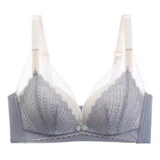 Alleophom 荷葉邊雙層蕾絲無鋼圈哺乳內衣