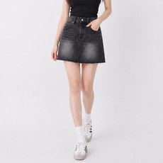 JHSTYLE 女款長/短版水洗A字剪裁下擺丹寧迷你裙 LJROK842