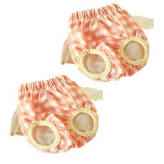 JOYnJOY Puppy Pastel Check 衛生內褲粉色, 大型, 2個