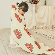 ROTOTO bebe 幼童西瓜印花紗布被