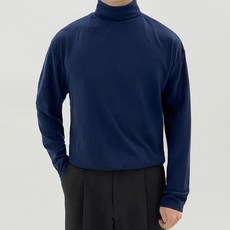 男士柔軟高領針織衫