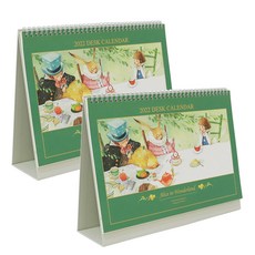 indigo 2022 年愛麗絲夢遊仙境台曆日期 15 個月 + 全年 15 個月大 A4, 混色, 2個