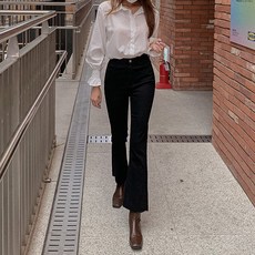 큐니걸스 숏버전 수선놉7 기모 밑단커팅부츠컷팬츠