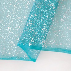 銀河閃耀金箔網布 寬版, 鈷藍銀