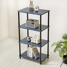 Gagu Recipe 韓國製 DIY智能四層鋼製微波爐架 置物架, 4層, 深藍色