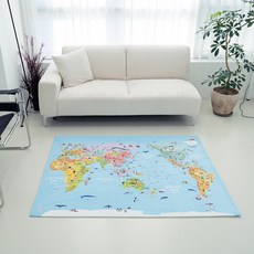 Aiden Travelmap 世界地圖地毯, 藍色