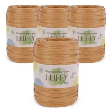 쎄비 루피 종이 뜨개실 40g, 43갈색, 4개