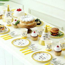 PARTYHAE 角色扮演派對餐桌佈置組合包 10人份 工程師, 1套, 混合顏色