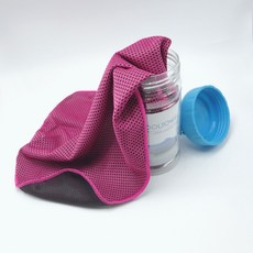 소니오 쿨 스포츠 타월 30 x 90 cm + 보틀 세트, 로즈레드, 1세트