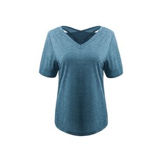 AOULS 女款素色健身瑜伽跑步T恤 7978