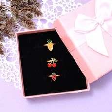 蔬果造型戒指3件組