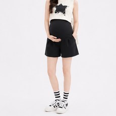아이캔심플 여성용 하이웨스트 루즈핏 임부용 반바지