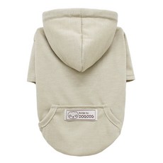 도그도그 반려동물 데일리 후드티, 카키, 1개