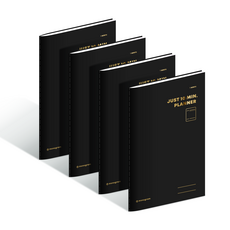 MONOGRAM Just 10 Minute 月計畫本 1MONTHS MG-0004, 純黑色, 4個