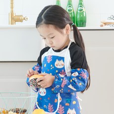 BEBE CHOUETTE 兒童圖案防水圍裙 + 袖套組