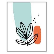 추상 일러스트 062 그림 인테리어액자 IDP-062, 실버