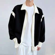 男款 DM 撞色亮點時尚針織外套