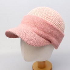 DJ 투톤 알파카 니트 챙 캡모자