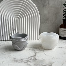 Homeflow 優雅石膏模具 香氛玫瑰杯矽膠模具, 單一顏色