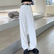 LUNA GIRL 女款Coldin寬版西裝褲